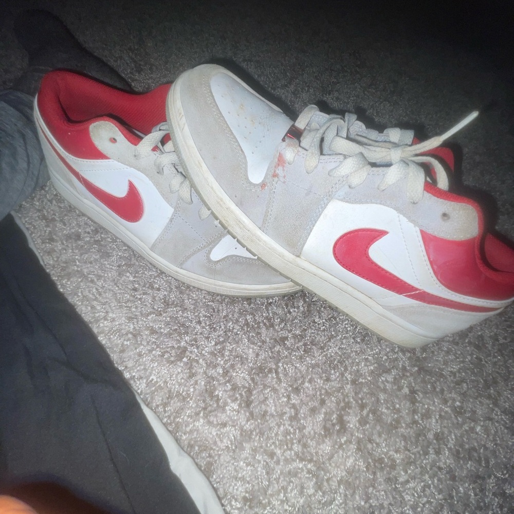 Nike Red and White Athletic Shoes